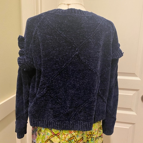 Luxe Dark Blue Sweater - Picture 5 of 7
